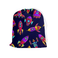 Space Patterns Drawstring Pouch (xl) by Hannah976