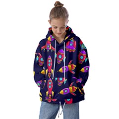 Space Patterns Kids  Oversized Hoodie by Hannah976