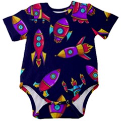 Space Patterns Baby Short Sleeve Bodysuit