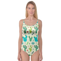 Cactus Succulents Floral Seamless Pattern Camisole Leotard  by Hannah976