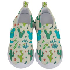 Cactus Succulents Floral Seamless Pattern Kids  Velcro No Lace Shoes by Hannah976