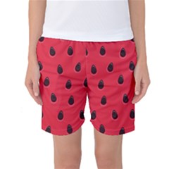 Seamless Watermelon Surface Texture Women s Basketball Shorts by Hannah976