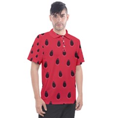 Seamless Watermelon Surface Texture Men s Polo T-shirt by Hannah976