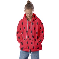 Seamless Watermelon Surface Texture Kids  Oversized Hoodie by Hannah976