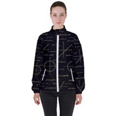 Abstract Math Pattern Women s High Neck Windbreaker by Hannah976