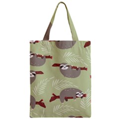 Sloths Pattern Design Zipper Classic Tote Bag by Hannah976