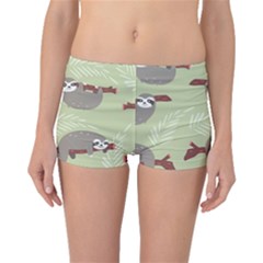 Sloths Pattern Design Boyleg Bikini Bottoms by Hannah976