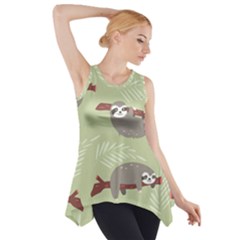 Sloths Pattern Design Side Drop Tank Tunic by Hannah976