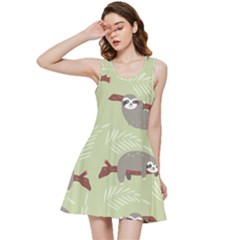 Sloths Pattern Design Inside Out Racerback Dress by Hannah976