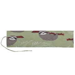 Sloths Pattern Design Roll Up Canvas Pencil Holder (l) by Hannah976