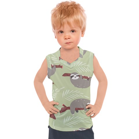 Sloths Pattern Design Kids  Sport Tank Top by Hannah976