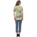 Sloths Pattern Design Zip Up Long Sleeve Blouse View4