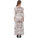 Cat With Bow Pattern Button Up Boho Maxi Dress View2