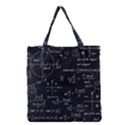 Mathematical Seamless Pattern With Geometric Shapes Formulas Grocery Tote Bag View1