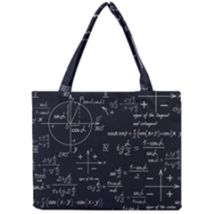 Mathematical Seamless Pattern With Geometric Shapes Formulas Mini Tote Bag by Hannah976