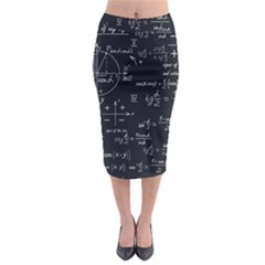 Mathematical Seamless Pattern With Geometric Shapes Formulas Midi Pencil Skirt by Hannah976