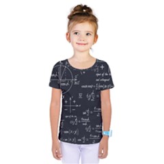 Mathematical Seamless Pattern With Geometric Shapes Formulas Kids  One Piece T-shirt