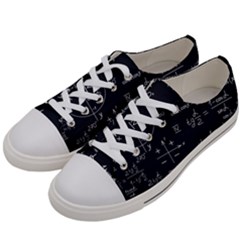 Mathematical Seamless Pattern With Geometric Shapes Formulas Men s Low Top Canvas Sneakers by Hannah976