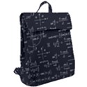 Mathematical Seamless Pattern With Geometric Shapes Formulas Flap Top Backpack View2