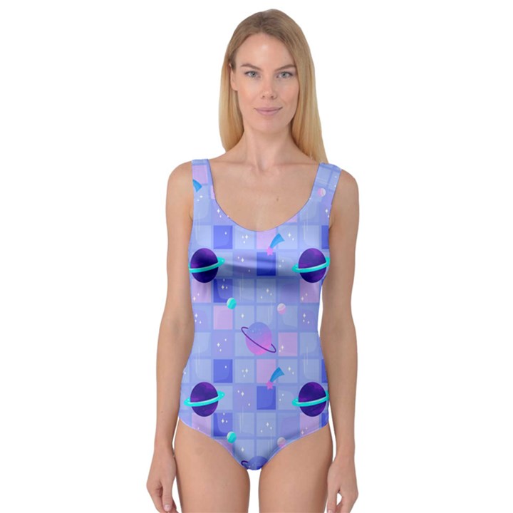 Seamless Pattern Pastel Galaxy Future Princess Tank Leotard 