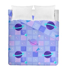 Seamless Pattern Pastel Galaxy Future Duvet Cover Double Side (full/ Double Size) by Hannah976