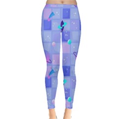 Seamless Pattern Pastel Galaxy Future Inside Out Leggings by Hannah976