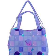 Seamless Pattern Pastel Galaxy Future Double Compartment Shoulder Bag by Hannah976