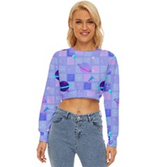 Seamless Pattern Pastel Galaxy Future Lightweight Long Sleeve Sweatshirt by Hannah976