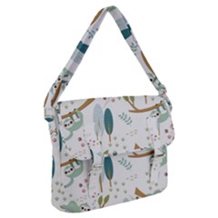 Pattern Sloth Woodland Buckle Messenger Bag by Hannah976