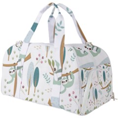 Pattern Sloth Woodland Burner Gym Duffel Bag by Hannah976