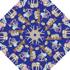 Hand Drawn Cute Sloth Pattern Background Golf Umbrellas by Hannah976