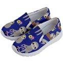 Hand Drawn Cute Sloth Pattern Background Kids Lightweight Slip Ons View2