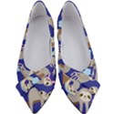 Hand Drawn Cute Sloth Pattern Background Women s Bow Heels View1