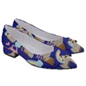 Hand Drawn Cute Sloth Pattern Background Women s Bow Heels View3