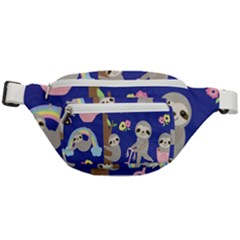 Hand Drawn Cute Sloth Pattern Background Fanny Pack by Hannah976