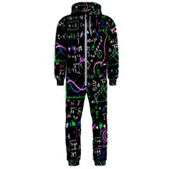 Math Linear Mathematics Education Circle Background Hooded Jumpsuit (men) by Hannah976