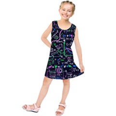 Math Linear Mathematics Education Circle Background Kids  Tunic Dress by Hannah976