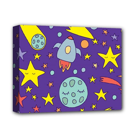 Card With Lovely Planets Deluxe Canvas 14  X 11  (stretched) by Hannah976