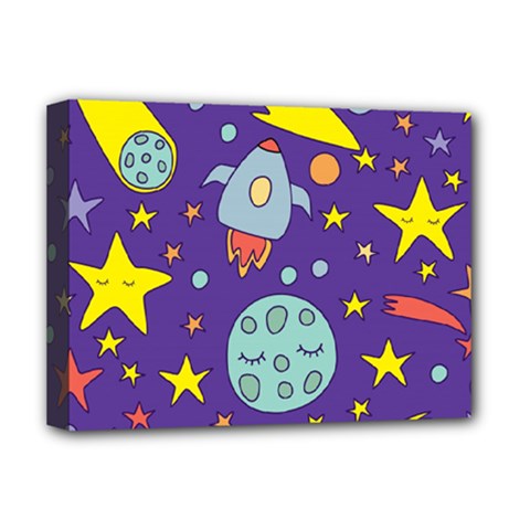 Card With Lovely Planets Deluxe Canvas 16  X 12  (stretched)  by Hannah976