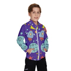 Card With Lovely Planets Kids  Windbreaker by Hannah976