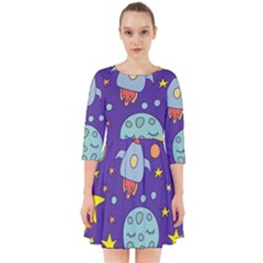 Card With Lovely Planets Smock Dress by Hannah976