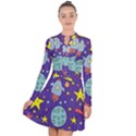 Card With Lovely Planets Long Sleeve Panel Dress View1