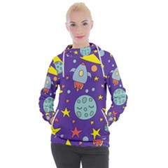 Card With Lovely Planets Women s Hooded Pullover by Hannah976