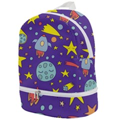 Card With Lovely Planets Zip Bottom Backpack