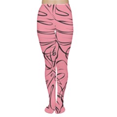 Pink Monstera Tights by ConteMonfrey