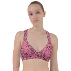 Pink Monstera Sweetheart Sports Bra by ConteMonfrey