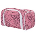 Pink Monstera Toiletries Pouch View1