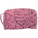 Pink Monstera Toiletries Pouch View3