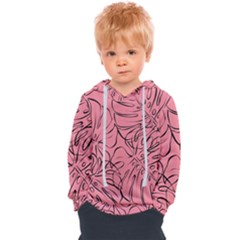 Pink Monstera Kids  Overhead Hoodie