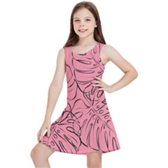 Pink Monstera Kids  Lightweight Sleeveless Dress by ConteMonfrey